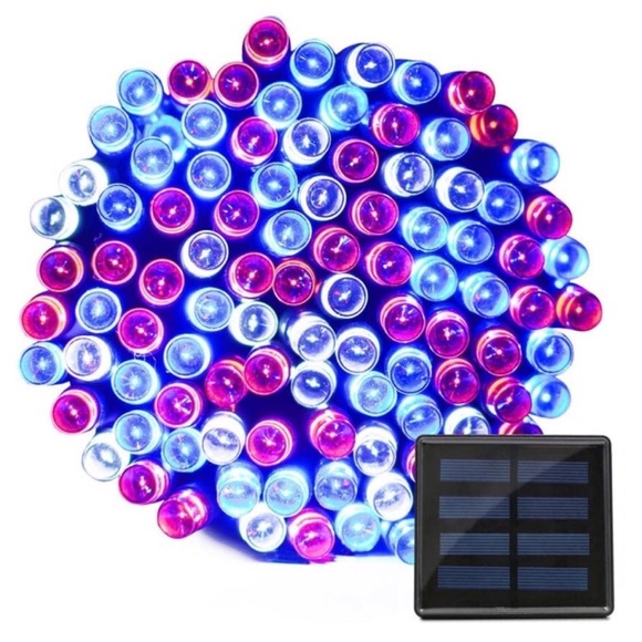 Solar LED String Lights Outside Yard Patio Gazebo Porch Decor 8 Modes Lighting - Picture 1 of 7